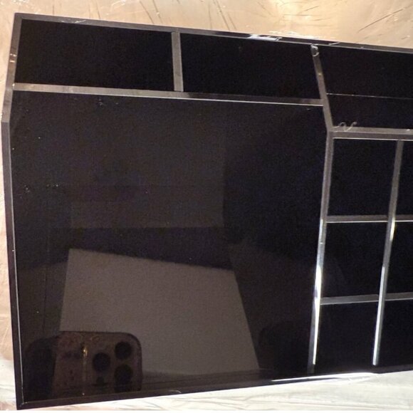 Chanel Black Acrylic Vanity Organizer Tray w/ Compartments Luxury Storage - Picture 7 of 8